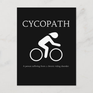 Cycopath, I Love Bikes Funny Novelty Postcard