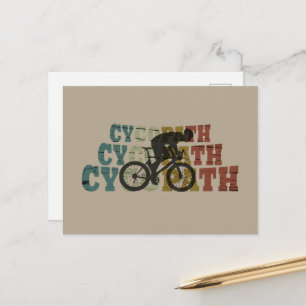 Cycopath - Mounatin Biking - Funny Cycling Holiday Postcard