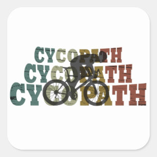 Cycopath - Mounatin Biking - Funny Cycling Square Sticker