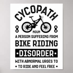 Cycopath Mountain Biking Cycling Mtb Bicycle Bike  Poster