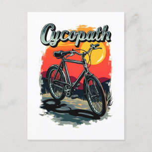 Cycopath: Sunset Bike Design Postcard