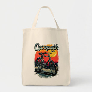 Cycopath: Sunset Bike Design  Tote Bag