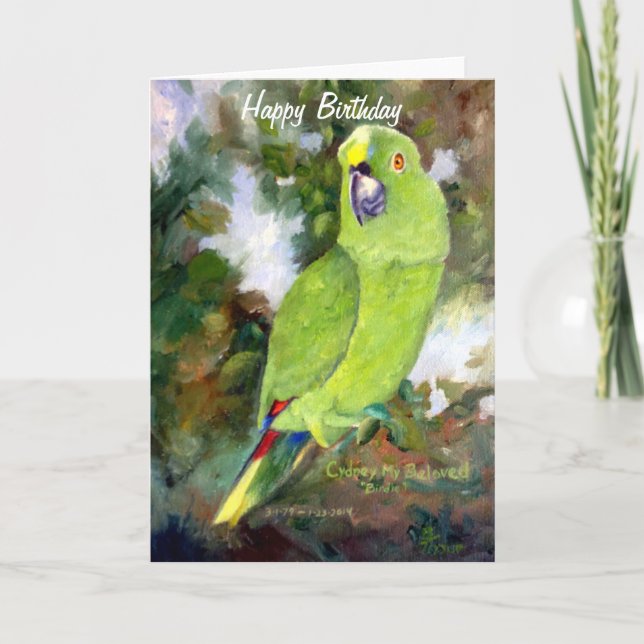 Cydney Yellow Naped Parrot Card (Front)