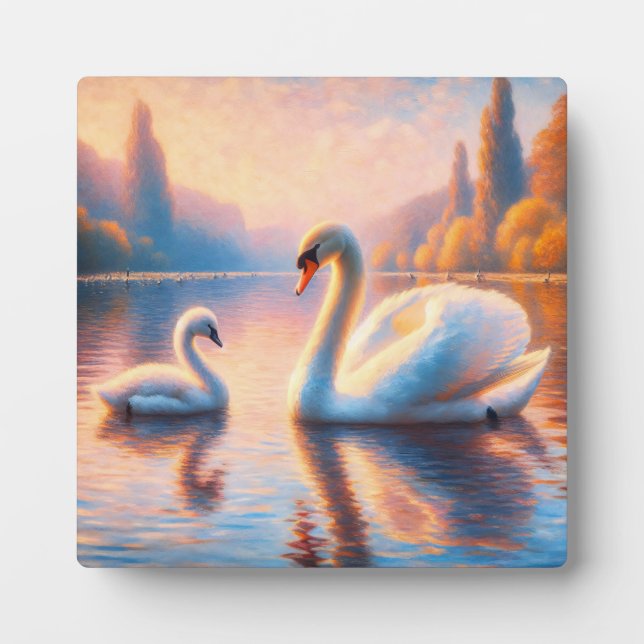 Cygnet and Swan Plaque (Front)