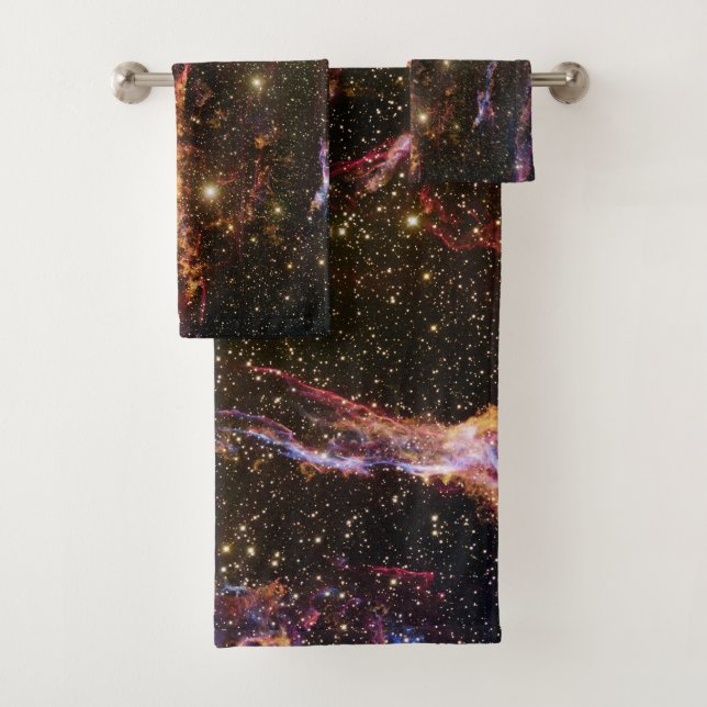 Cygnus Loop Nebula Bath Towel Set (Insitu)