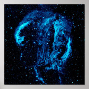 Cygnus Loop Nebula Supernova Remnant NASA Photo Poster
