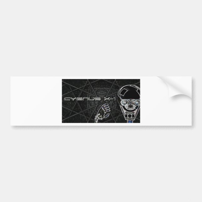 Cygnus X-1  robot logo black T's & bit's Bumper Sticker (Front)
