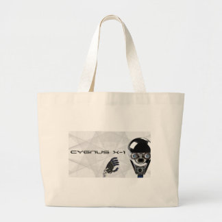 Cygnus X-1  robot logo T's & bit's Large Tote Bag