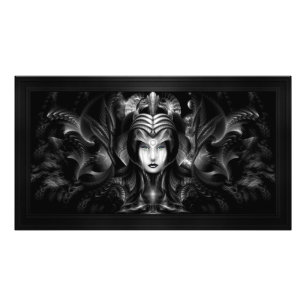 Cyiria Queen Of The Dark Realm Fractal Portrait Photo Print