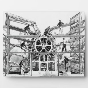 Cylinder printing press invented by Richard March Plaque