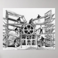 Cylinder printing press invented by Richard March