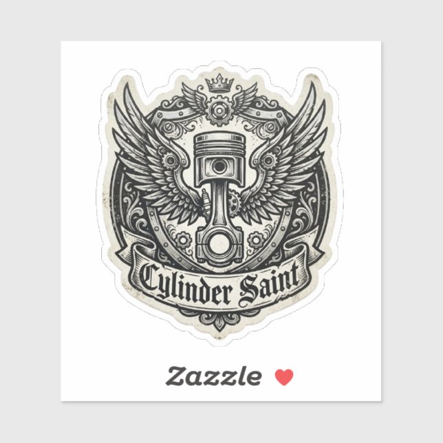 Cylinder Saint Winged Piston Decal (Sheet)