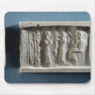 Cylinder seal depicting an evocation to the mouse pad
