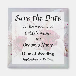 Cymbidium Baltic Dew Freckle Face Save the Date Magnet