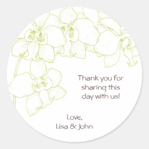 Cymbidium Orchid Flower Stickers