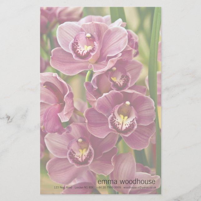 Cymbidium Orchid Stationery (Front)