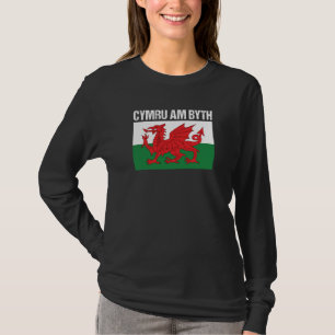 Cymru Am Byth Welsh Flag Wales T-Shirt