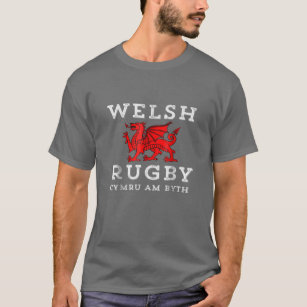 Cymru Am Byth Welsh Rugby Wales Forever Dragon  Te T-Shirt