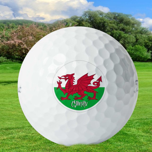 Cymru Patriots, Wales & Welsh Flag Golf Balls (Creator Uploaded)