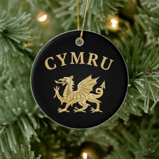 Cymru Shield Ceramic Tree Decoration (Tree)