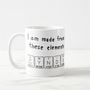 Cyndi periodic table name mug