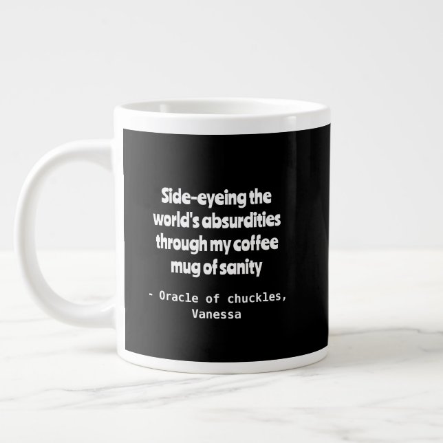 Cynical Cofffee Humour Personalisation Mug (Left)