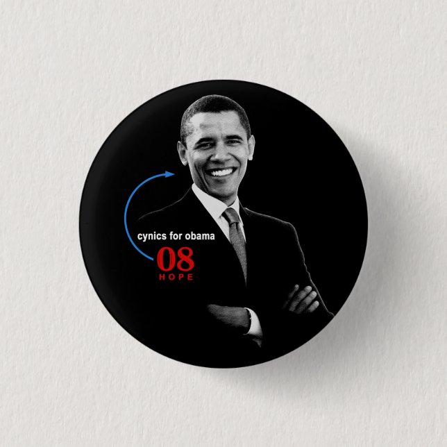 Cynics for Barack Obama button (Front)