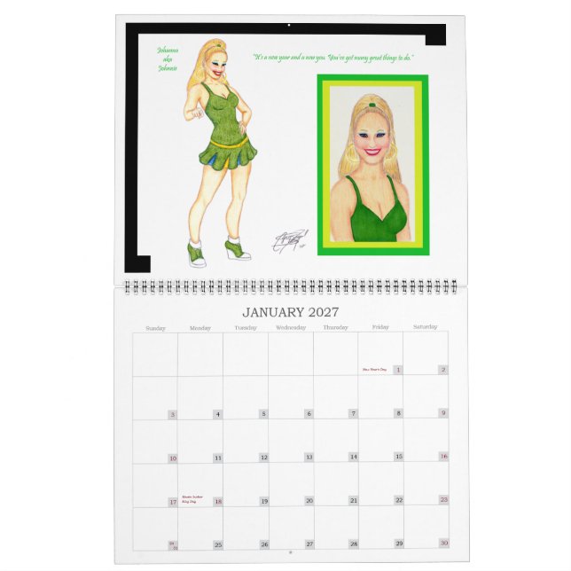 Cynna Girl Cheerleaders Calendar (Jan 2027)