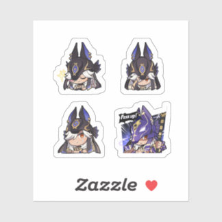 Cyno Genshin Impact 4 Pack Sticker Sheet