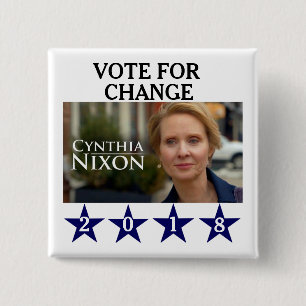 Cynthia Nixon 2018 15 Cm Square Badge