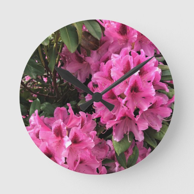 Cynthia Rhododendrons, Oregon Round Clock (Front)
