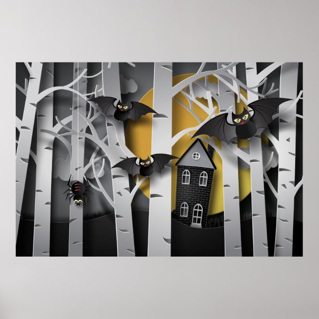 Cypress Forest and Bats Poster (Front)