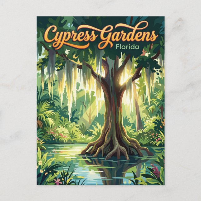 Cypress Gardens Florida Postcard (Front)