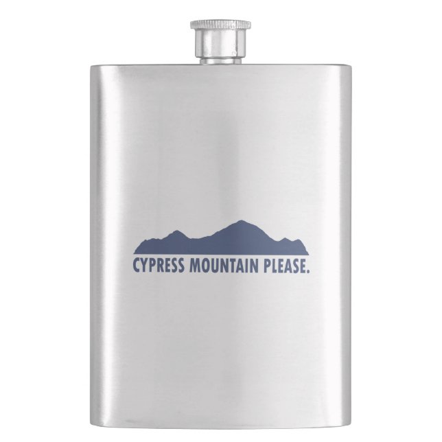 Cypress Mountain Please Hip Flask (Front)
