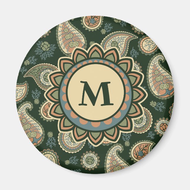 Cypress Paisley Pattern Magnet (Front)
