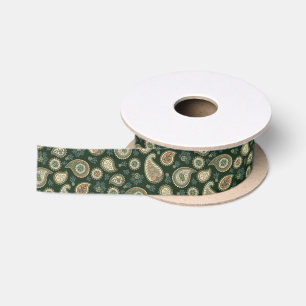 Cypress Paisley Pattern Satin Ribbon