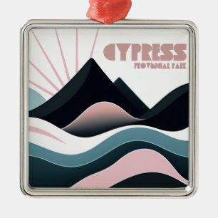 Cypress Provincial Park Coloured Hills Metal Tree Decoration