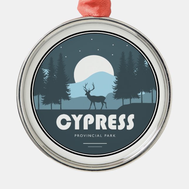 Cypress Provincial Park Deer Metal Tree Decoration (Front)