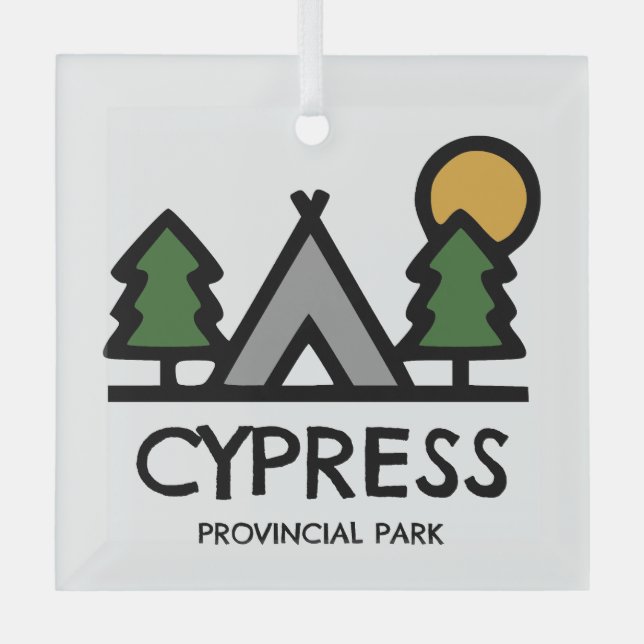 Cypress Provincial Park Glass Tree Decoration (Front)
