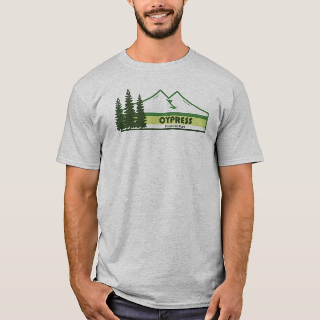 Cypress Provincial Park Green Stripes T-Shirt (Front)