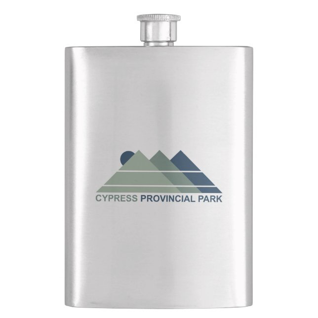 Cypress Provincial Park Mountains Sun Hip Flask (Front)