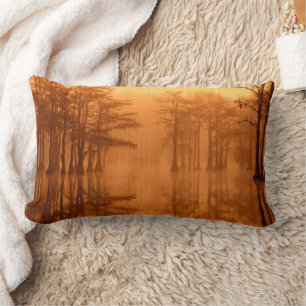 Cypress Trees George Smith State Park Lumbar Cushion