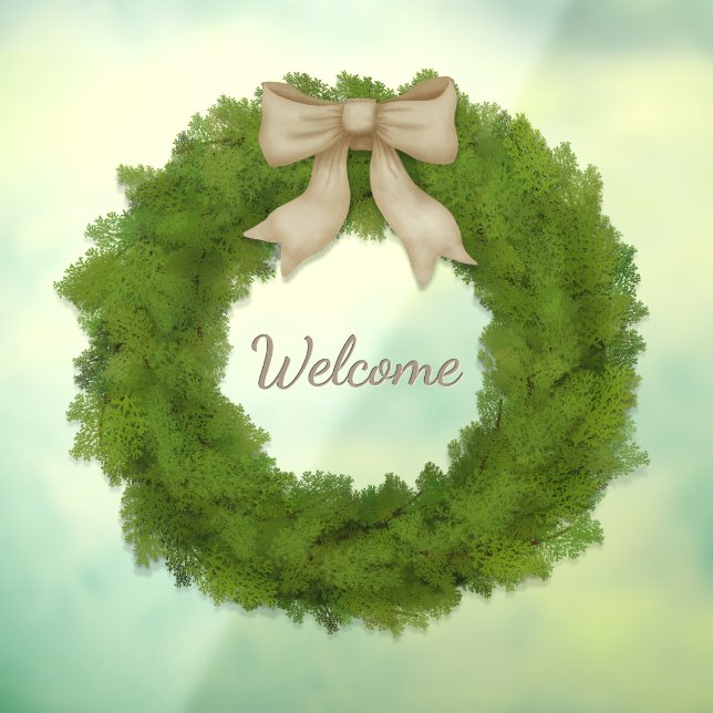 Cypress Wreath With Bow Custom Name or Greeting (Sheet 3)