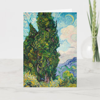 cypresses 1889 by vincent van gogh card