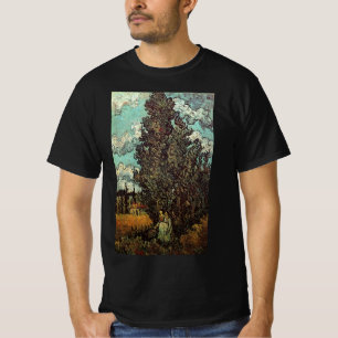 Cypresses and Two Women by Vincent van Gogh T-Shirt