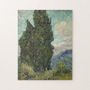 Cypresses by Van Gogh Painting Art Jigsaw Puzzle