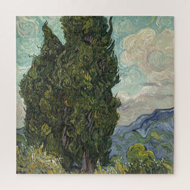 Cypresses by Van Gogh Painting Art Jigsaw Puzzle (Vertical)