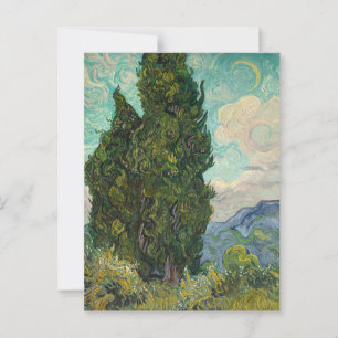 Cypresses by van Gogh: Postcard