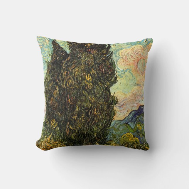 Cypresses by Vincent van Gogh Cushion (Front)