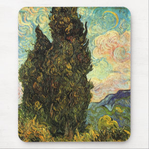 Cypresses by Vincent van Gogh Mouse Pad